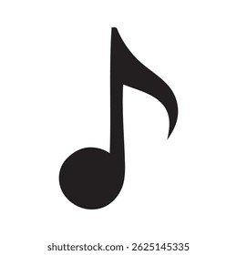 Music Note Silhouette Vector Icon