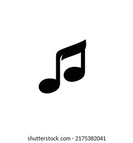 Music note simple flat icon vector