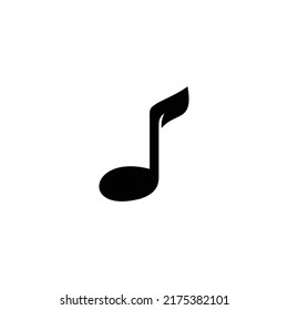 Music note simple flat icon vector