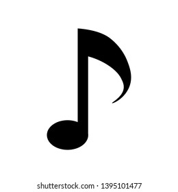 Music note. Simple flat symbol.  Vector icon. 
