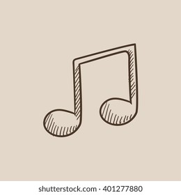 Symbol für Skizze von Musiktiteln.