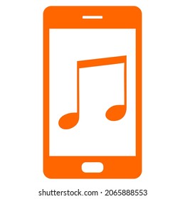 Musik und Smartphone auf Weiß