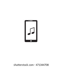 music note smartphone vector icon