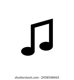 Music Note, Song Melody flat vector icon. Simple solid symbol isolated on white background. Music Note, Song Melody sign design template for web and mobile UI element