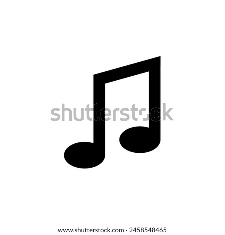 Music Note, Song Melody flat vector icon. Simple solid symbol isolated on white background. Music Note, Song Melody sign design template for web and mobile UI element