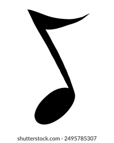 Music note song, melody icon hand drawn. vector illustration