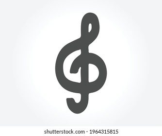 Music note, song, melody or tune flat vector icon for musical apps and websites.
