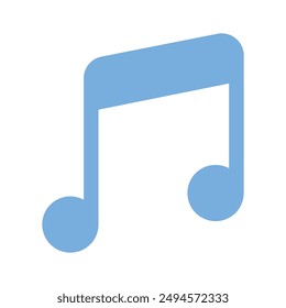 Music note, song, melody or tune vector icon for musical apps and websites, trendy design