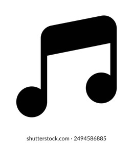 Music note, song, melody or tune vector icon for musical apps and websites, trendy design