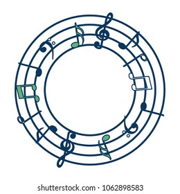 music note sound audio round stave