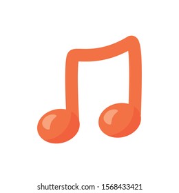 music note sound isolated icon vector illustration design