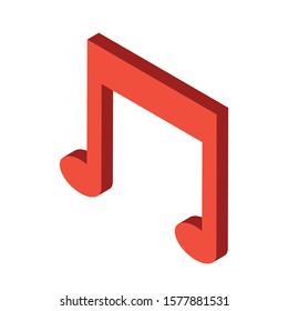 music note sound isolated icon vector illustration design