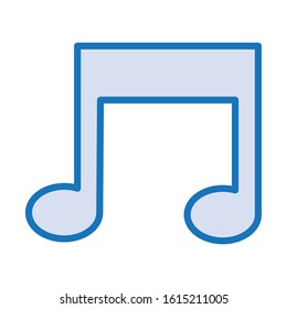 music note sound isolated icon vector illustration design