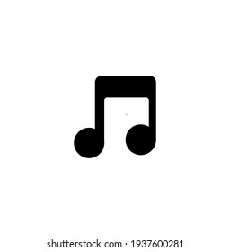 Music, note, sound simple icon vector illustration