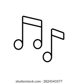 Music Note Soundtrack Audio Outline Vector Icon