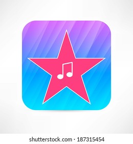 music note in the star icon