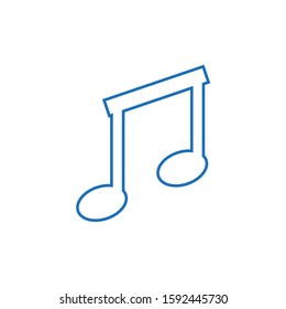 music note symbol icon vector on white background