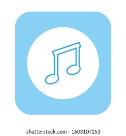 music note symbol icon vector on white background