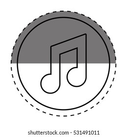 Music note symbol icon vector illustration graphic design