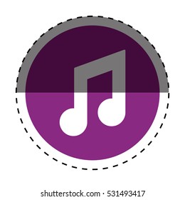 Music note symbol icon vector illustration graphic design