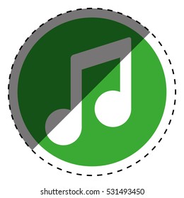 Music note symbol icon vector illustration graphic design