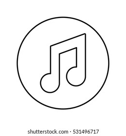 Music note symbol icon vector illustration graphic design