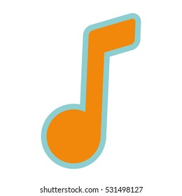 Music note symbol icon vector illustration graphic design