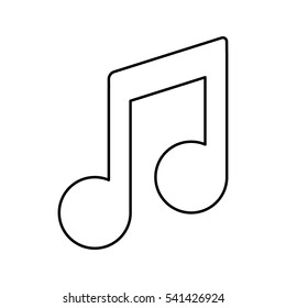 Music note symbol icon vector illustration graphic