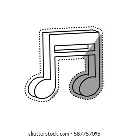 Music note symbol icon vector illustration graphic design