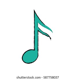 Music note symbol icon vector illustration graphic design