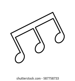 Music note symbol icon vector illustration graphic design