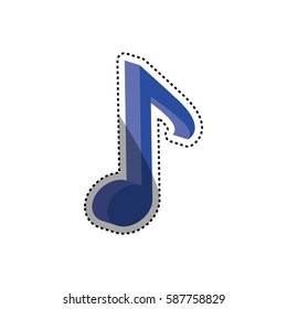 Music note symbol icon vector illustration graphic design