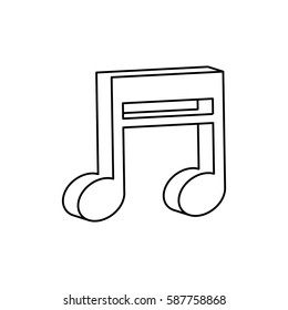 Music note symbol icon vector illustration graphic design