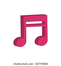 Music note symbol icon vector illustration graphic design