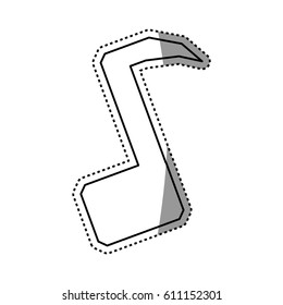 Music note symbol icon vector illustration graphic design