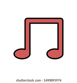 music note symbol isolated icon