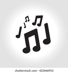 music note symbol, music sign, flat icon, pictogram