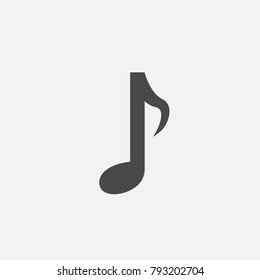 music note symbol vector icon for songs audio musicians school eps10