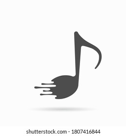 Símbolo de nota musical. Ilustración del vector