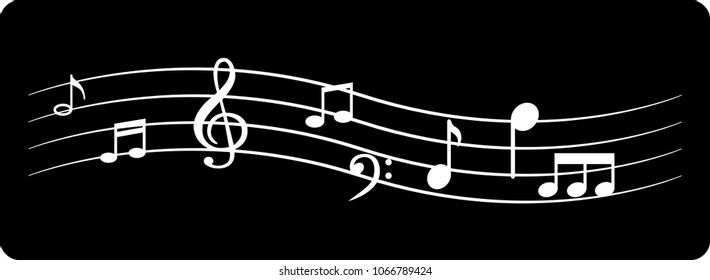 Music note with music symbols