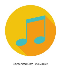 Music note symbols.