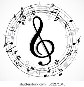 Stylized Symbol Music Notes Stock Vector (Royalty Free) 1407512741 ...