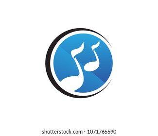 Music note symbols logo and icons template