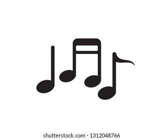 Music note symbols logo and icons template