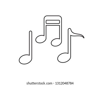 Music note symbols logo and icons template
