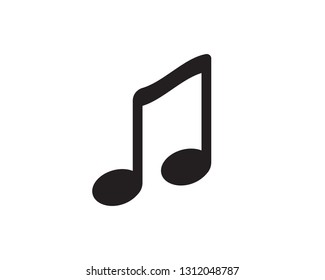 Music note symbols logo and icons template