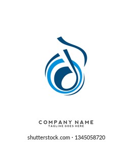 Music note symbols logo and icons template