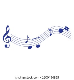 Music note symbols logo and icons template