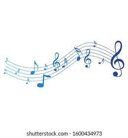 Music note symbols logo and icons template