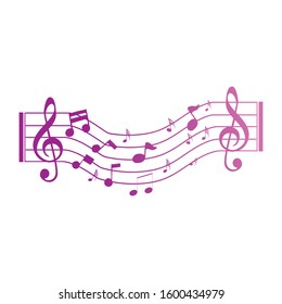 Music note symbols logo and icons template